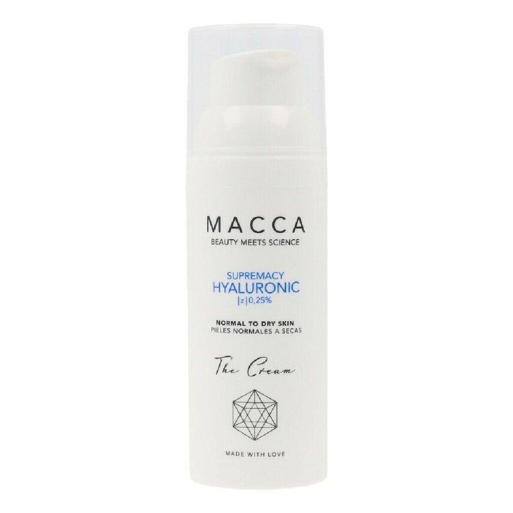 Intensiivinen kosteusvoide Supremacy Hyaluronic Macca 0,25% Hyaluronihappo Kuiva iho (50 ml) hinta ja tiedot | Kasvovoiteet | hobbyhall.fi