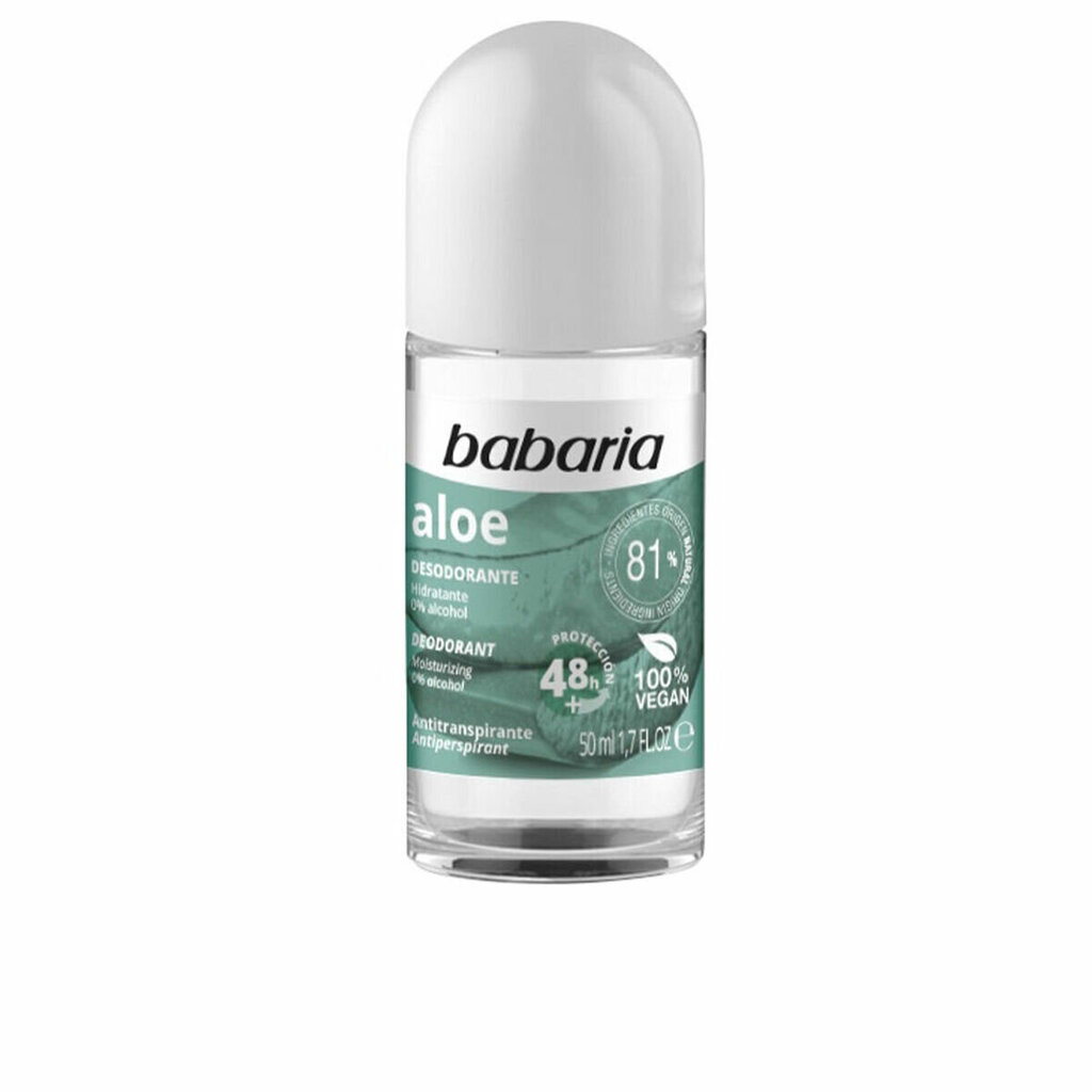 Babaria Deodorantti Aloe Roll On 50ml hinta ja tiedot | Deodorantit | hobbyhall.fi