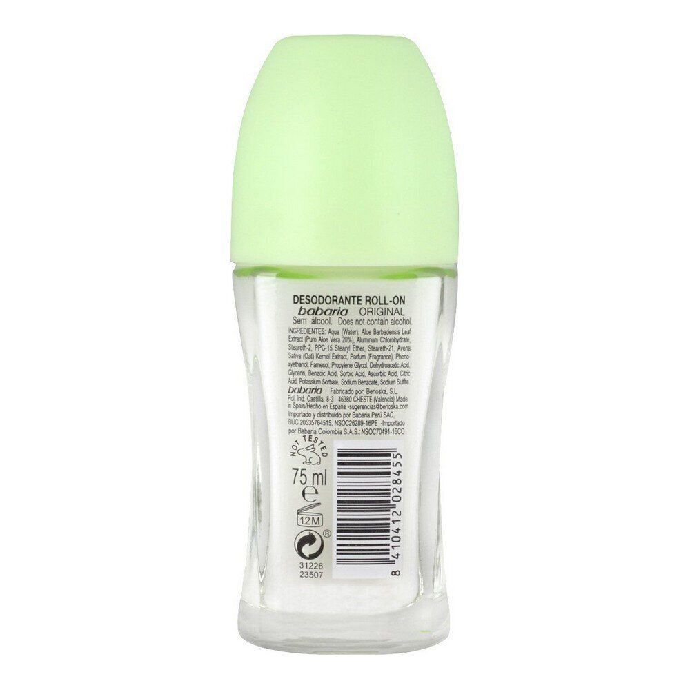 Babaria Deodorantti Aloe Roll On 50ml hinta ja tiedot | Deodorantit | hobbyhall.fi