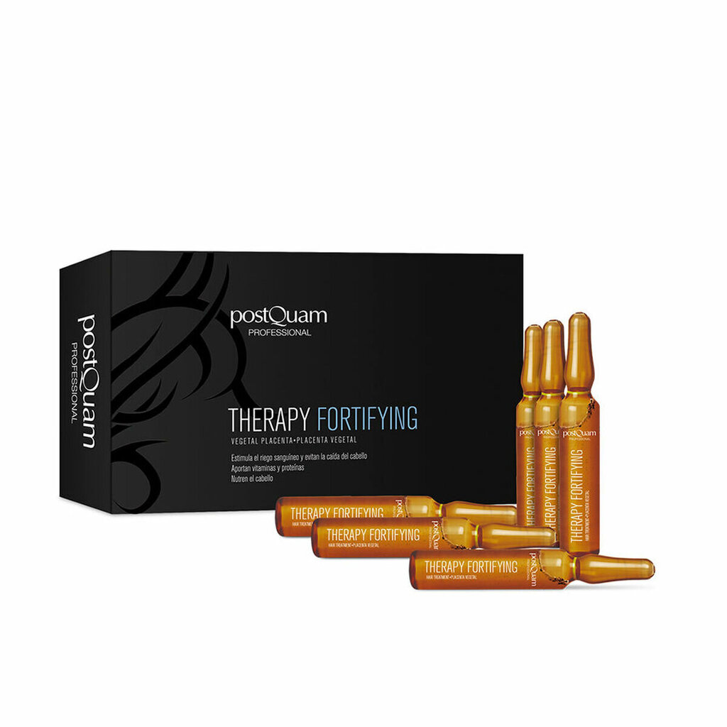 Hiusten lähtöä vastaan toimiva hoito Postquam Therapy Fortifying 12 x 9 ml Kasvi-istukka hinta ja tiedot | Naamiot, öljyt ja seerumit | hobbyhall.fi