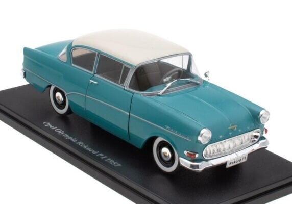 Opel Olympia Rekord PI – 1957 Turquoise 24P002 HACHETTE 1:24 hinta ja tiedot | Pienoismallit | hobbyhall.fi