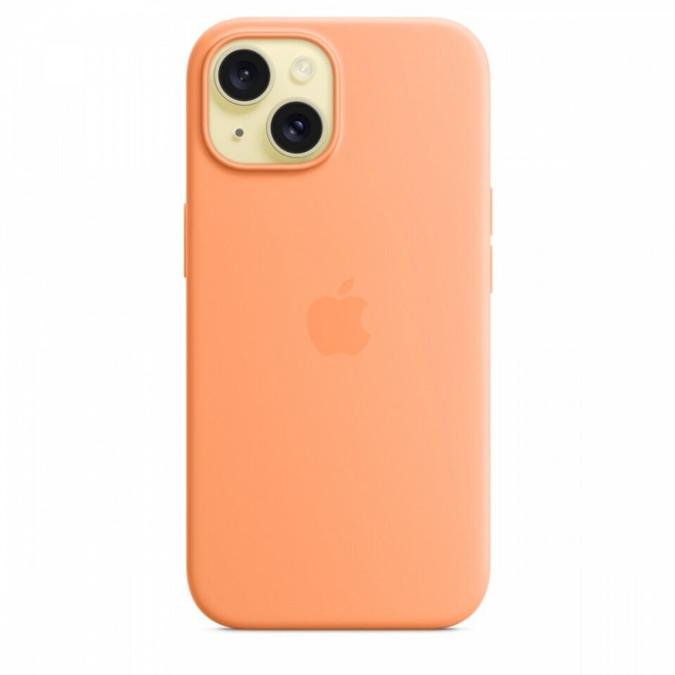Apple iPhone 15 Silicone Case with MagSafe - Orange Sorbet MT0W3ZM/A hinta ja tiedot | Puhelimen kuoret ja kotelot | hobbyhall.fi