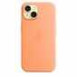 Apple iPhone 15 Silicone Case with MagSafe - Orange Sorbet MT0W3ZM/A hinta ja tiedot | Puhelimen kuoret ja kotelot | hobbyhall.fi