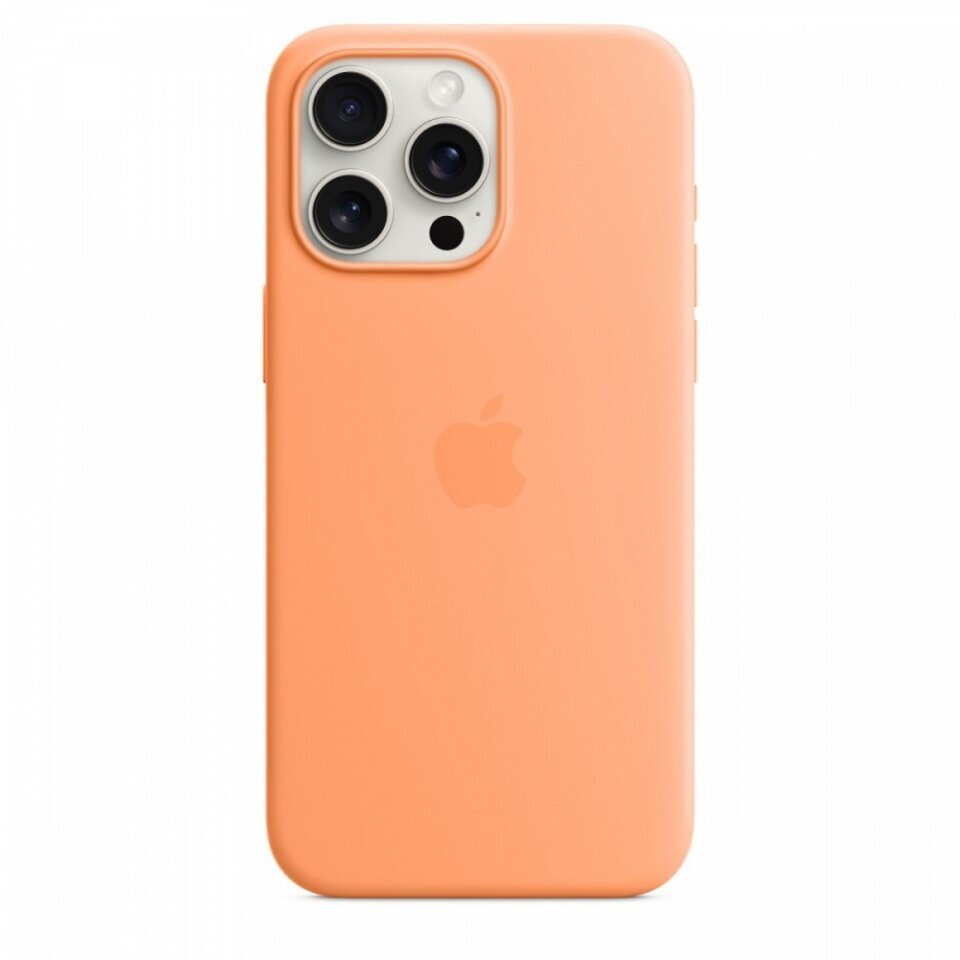 Apple iPhone 15 Pro Max Silicone Case with MagSafe - Orange Sorbet MT1W3ZM/A hinta ja tiedot | Puhelimen kuoret ja kotelot | hobbyhall.fi