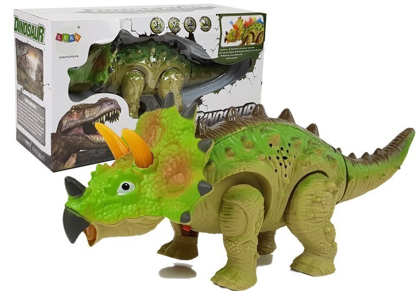Triceratops interaktiivinen dinosaurus, vihreä hinta ja tiedot | Poikien lelut | hobbyhall.fi
