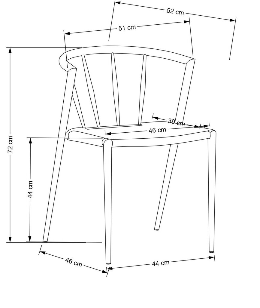 4-tuolin setti K515, beige/musta hinta ja tiedot | Ruokapöydän tuolit | hobbyhall.fi
