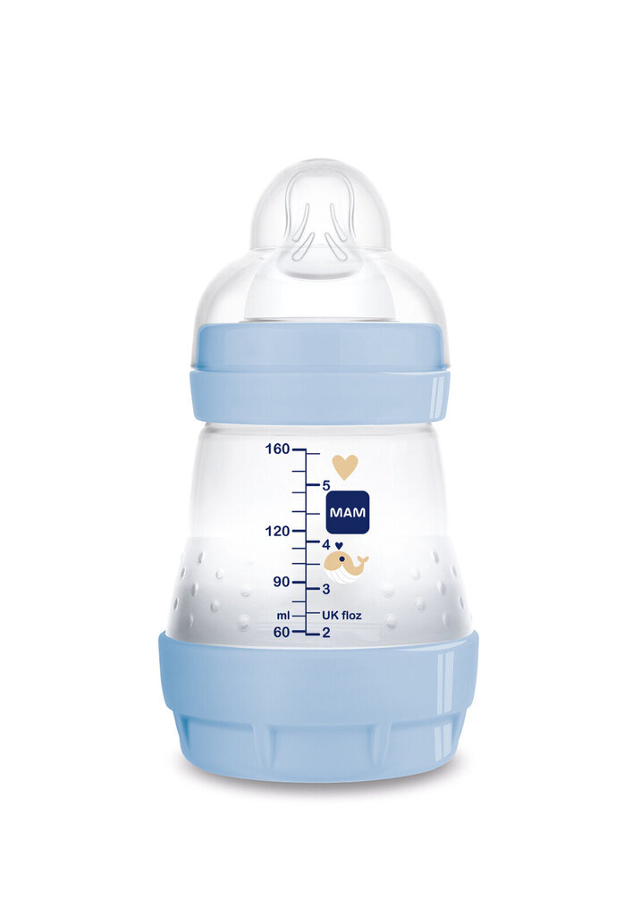 Buteliukas su antikolikine apsauga MAM Baby Berniukas, 0 mėn+, 160ml hinta ja tiedot | Tuttipullot ja tarvikkeet | hobbyhall.fi