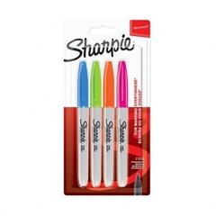 Markersetti Sharpie Fine Fun, 4 kpl hinta ja tiedot | Taide- ja askartelutarvikkeet | hobbyhall.fi