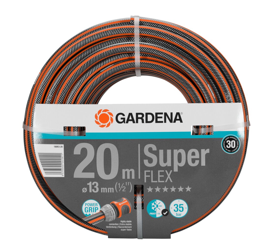 Letku Gardena Premium SuperFlex 13 mm, 20 m. hinta ja tiedot | Puutarhaletkut, kastelukannut ja muut kastelutarvikkeet | hobbyhall.fi
