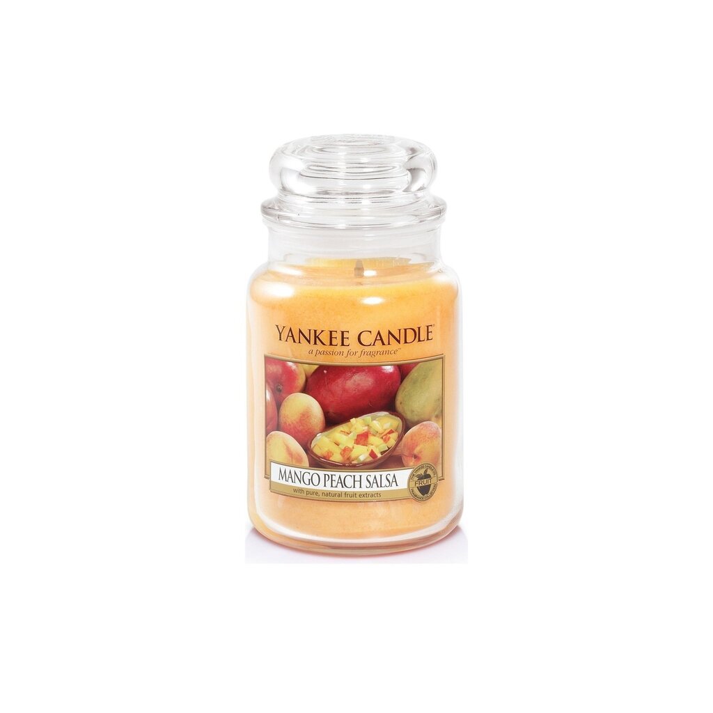 Yankee Candle Large Jar kynttilä Mango Peach Salsa 623 g hinta ja tiedot | Kynttilät ja kynttilänjalat | hobbyhall.fi