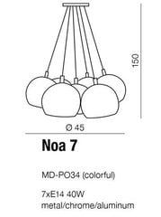 Lamppu Azzardo Noa 7 AZ1324 hinta ja tiedot | Riippuvalaisimet | hobbyhall.fi