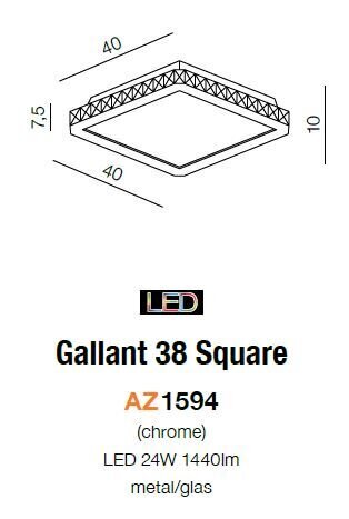 Kattovalaisin Azzardo Gallant 38 hinta ja tiedot | Kattovalaisimet | hobbyhall.fi