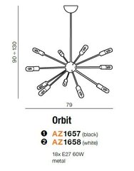 Riippuvalaisin Azzardo AZ1658 Orbit hinta ja tiedot | Riippuvalaisimet | hobbyhall.fi