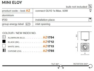 Kattovalaisin Azzardo AZ1712 Mini Eloy hinta ja tiedot | Kattovalaisimet | hobbyhall.fi