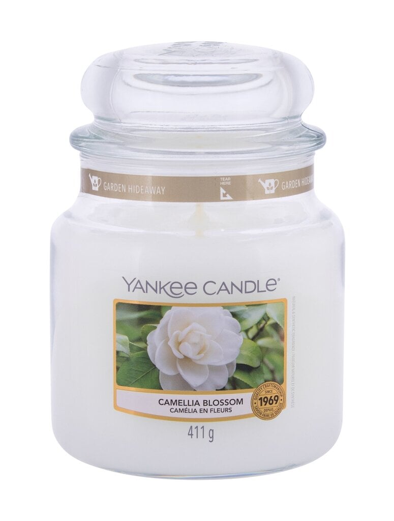 Yankee Candle Camellia Blossom tuoksukynttilä 411 g hinta ja tiedot | Kynttilät ja kynttilänjalat | hobbyhall.fi