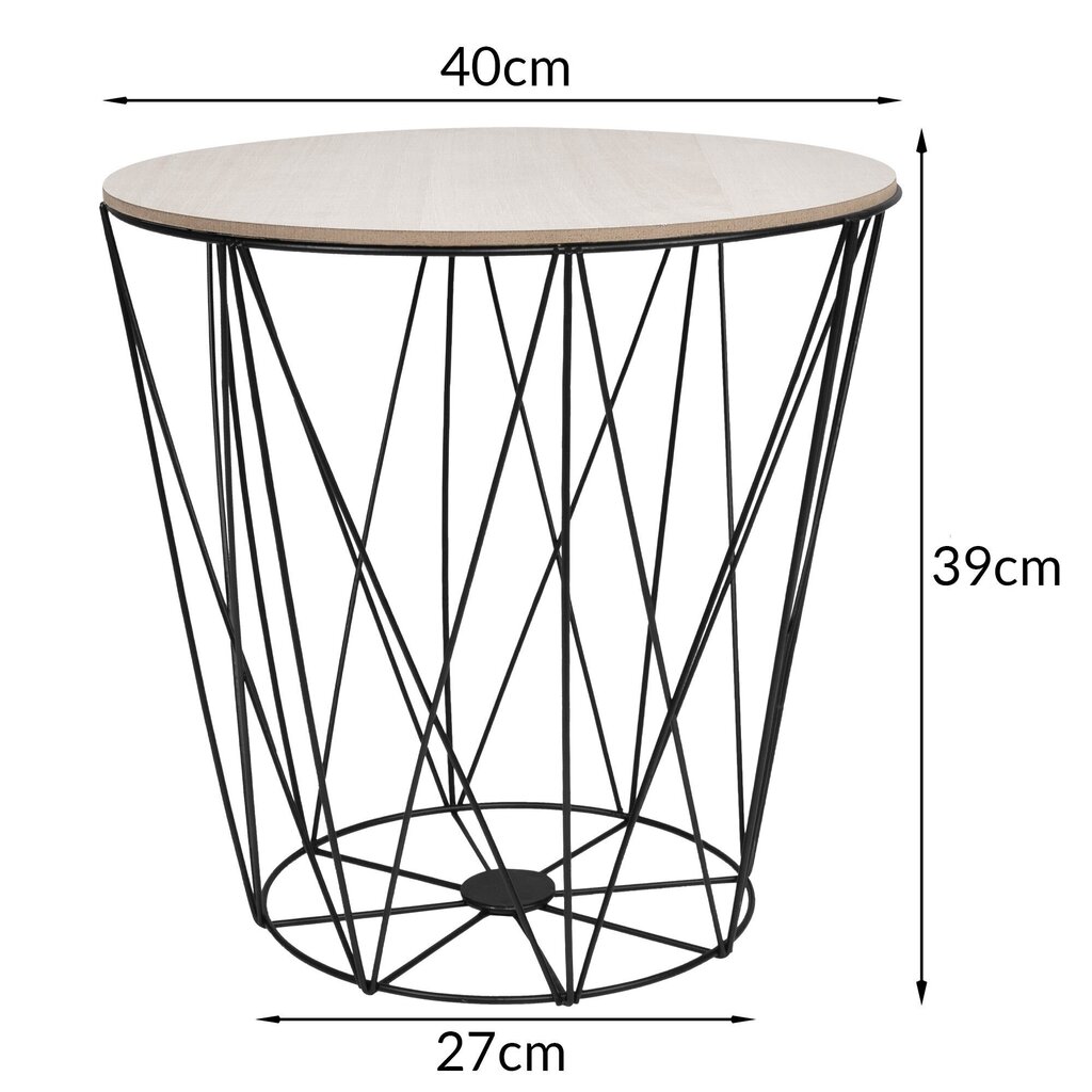 Springos sohvapöytä, musta/beige hinta ja tiedot | Sohvapöydät | hobbyhall.fi