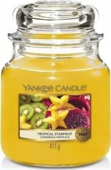Yankee Candle Tuoksukynttilä Tropical Starfruit 411g hinta ja tiedot | Kynttilät ja kynttilänjalat | hobbyhall.fi