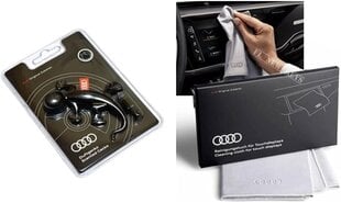 Alkuperäinen Audi Fragrance Donor Fragrance Gecko Black 000087009D & 80A096325 Siivouskangas kosketusnäytöille, hopea, 30x30cm hinta ja tiedot | Ilmanraikastimet autoon | hobbyhall.fi