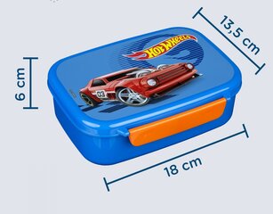 Hot Wheels voileipälaatikko, 18 x 13,5 x 6 cm hinta ja tiedot | Elintarvikkeiden säilytysastiat | hobbyhall.fi