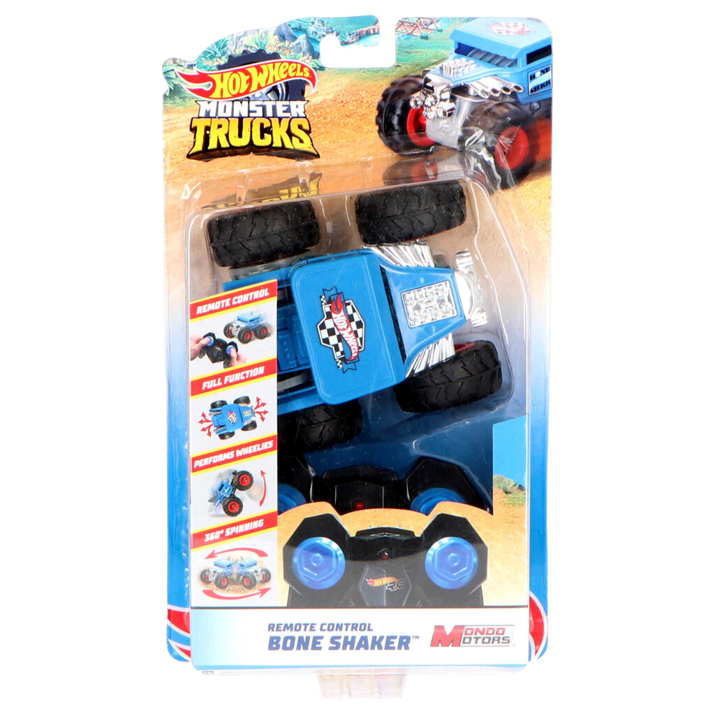 Hot Wheels Monster Truck Bone Shaker RC-auto hinta ja tiedot | Poikien lelut | hobbyhall.fi