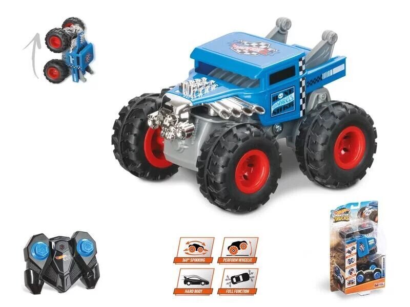 Hot Wheels Monster Truck Bone Shaker RC-auto hinta ja tiedot | Poikien lelut | hobbyhall.fi