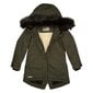 Huppa tüdrukute parka Vivian 200g 12490020*10057, oliiv hinta ja tiedot | Tyttöjen takit | hobbyhall.fi