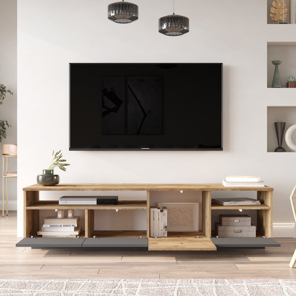TV-teline 180cm x 44,6cm x44,5cm musta hinta ja tiedot | TV-tasot | hobbyhall.fi