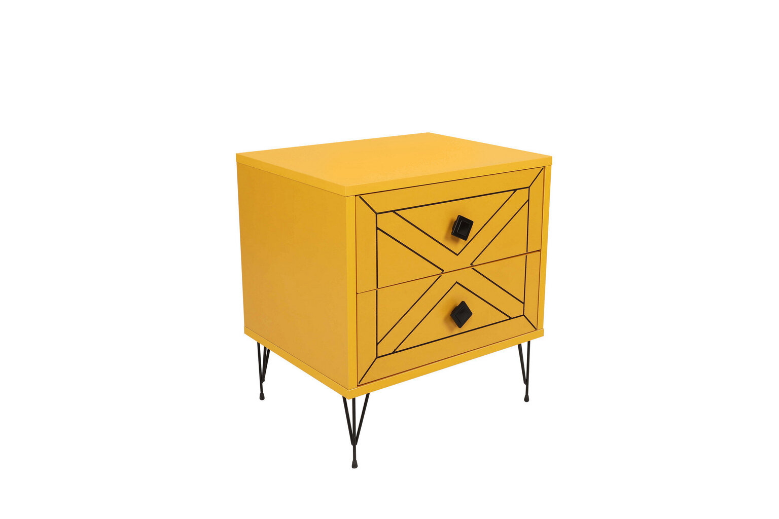 Yöpöytä 50cm x 55cm x 40 cm keltainen hinta ja tiedot | Yöpöydät | hobbyhall.fi