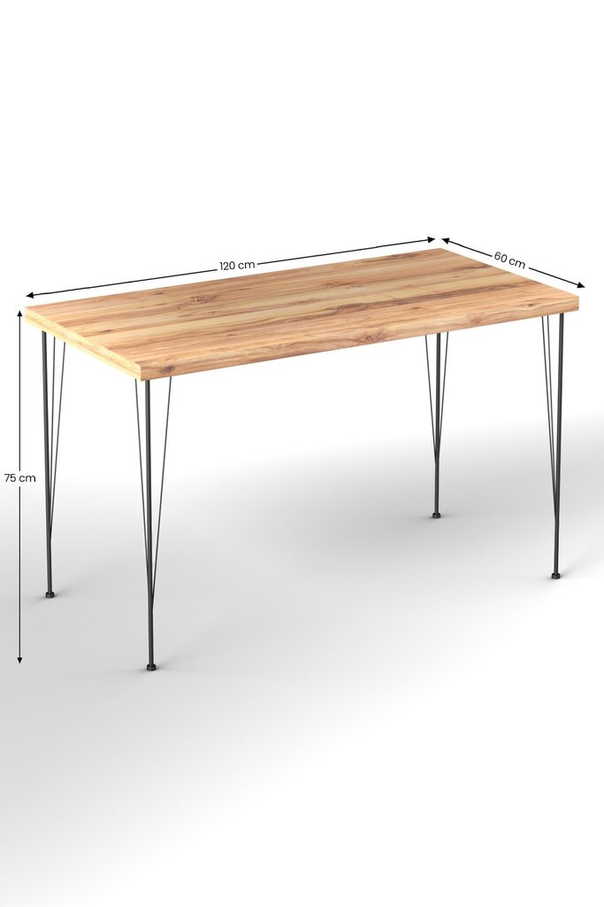 Ruokapöytä 120cm x 75cm x 60cm beige hinta ja tiedot | Ruokapöydät | hobbyhall.fi