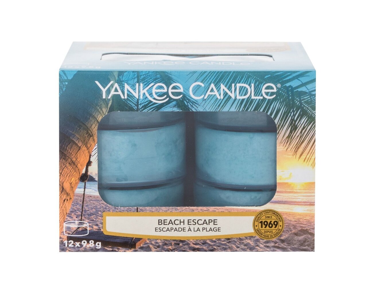 Yankee Candle Tuoksukynttilä Beach Escape 9,8 g, 12 kpl. hinta ja tiedot | Kynttilät ja kynttilänjalat | hobbyhall.fi