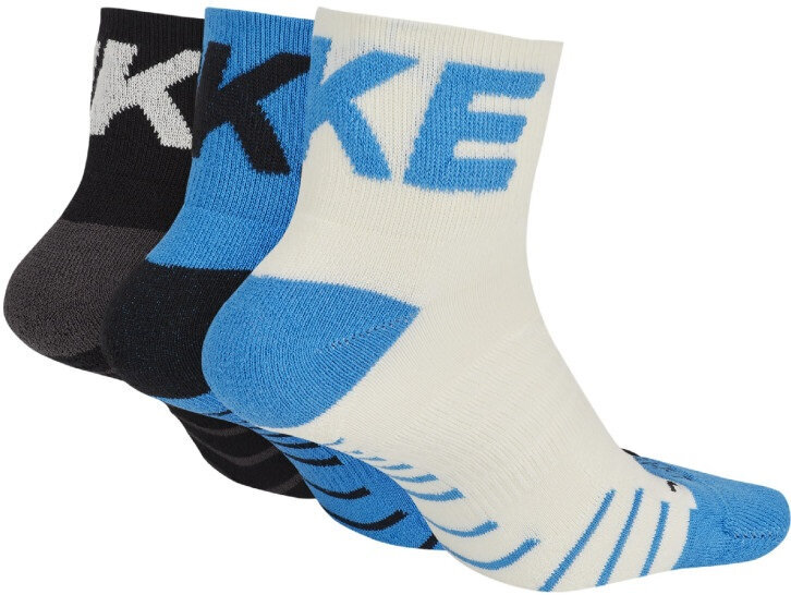 Nike Sukat U NK Evry MX Cush Ankle 3PR Black Blue White hinta ja tiedot | Miesten sukat | hobbyhall.fi