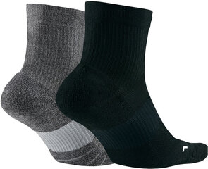 Nike Sukat U NK Mltplier Ankle 2PR Grey Black hinta ja tiedot | Miesten sukat | hobbyhall.fi