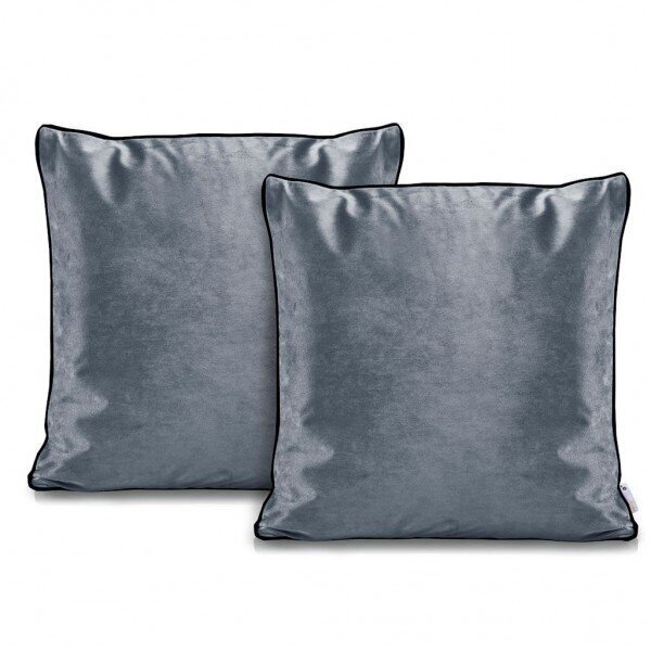 Decoking Velvet -tyynynpäällinen, harmaa, 45 x 45 cm, 2 kpl hinta ja tiedot | Koristetyynyt ja tyynynpäälliset | hobbyhall.fi