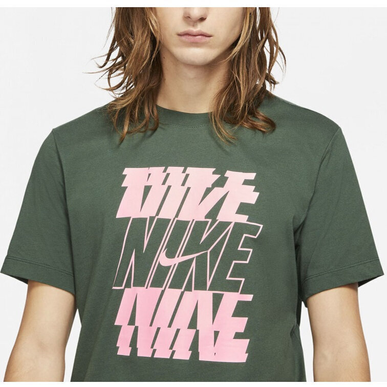 Nike T-paita M NSW Tee Swoosh/block Green hinta ja tiedot | Miesten urheiluvaatteet | hobbyhall.fi