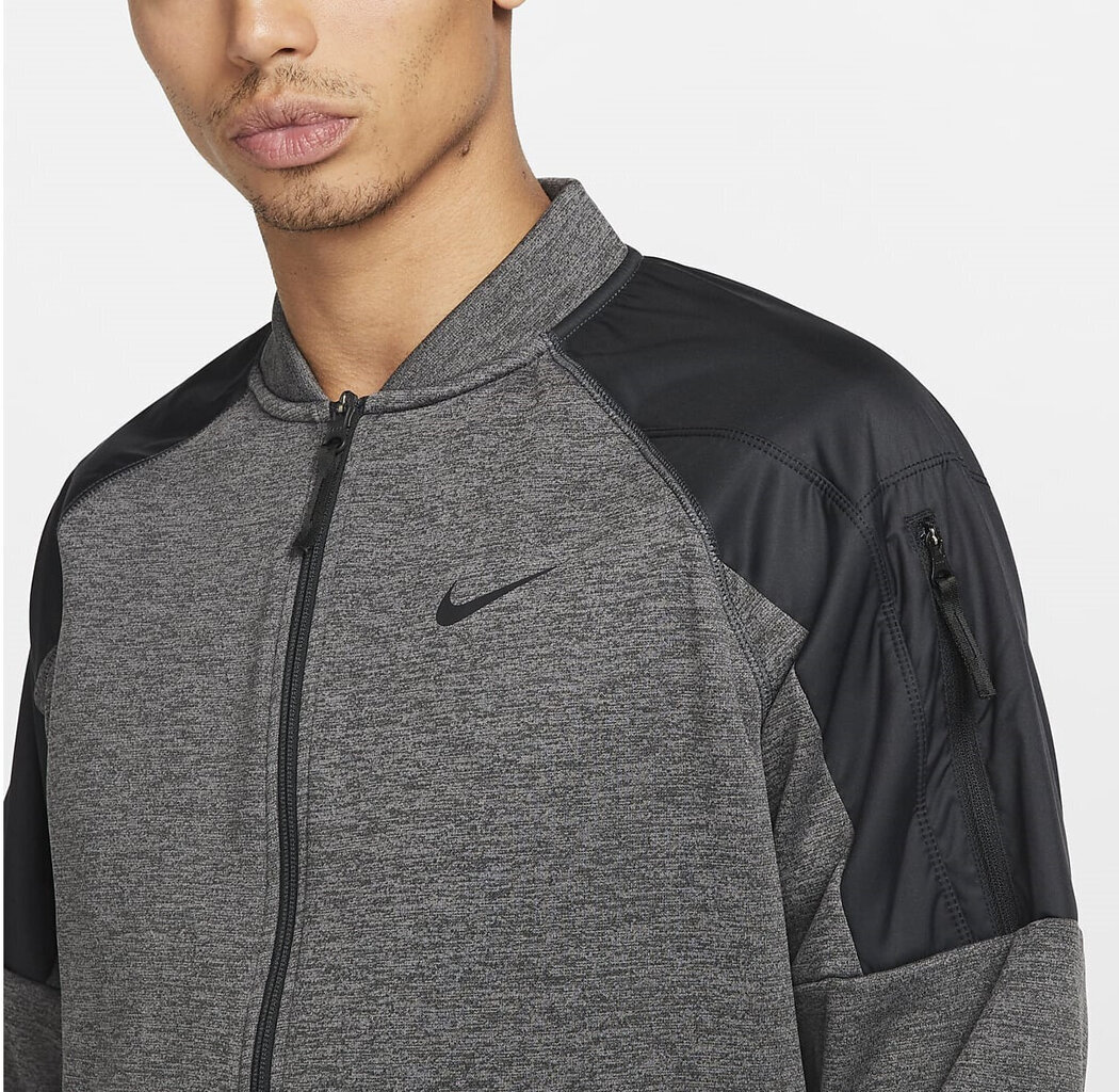 Nike Jumpperi M Nk Therma Novelty Fz Bomber Grey DQ4852 071 hinta ja tiedot | Miesten puserot ja hupparit | hobbyhall.fi