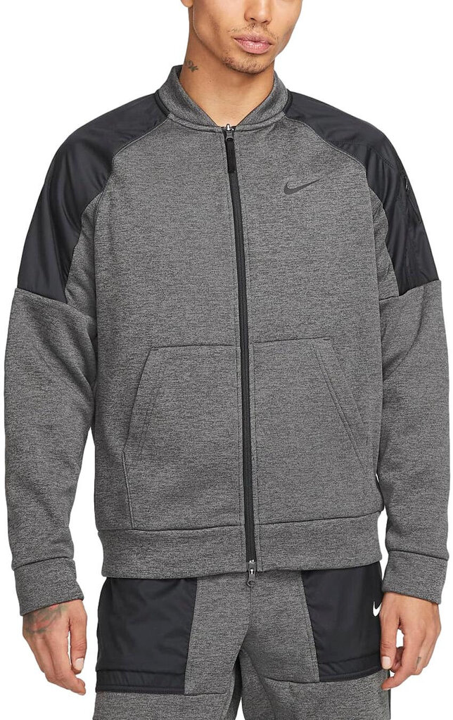 Nike Jumpperi M Nk Therma Novelty Fz Bomber Grey DQ4852 071 hinta ja tiedot | Miesten puserot ja hupparit | hobbyhall.fi