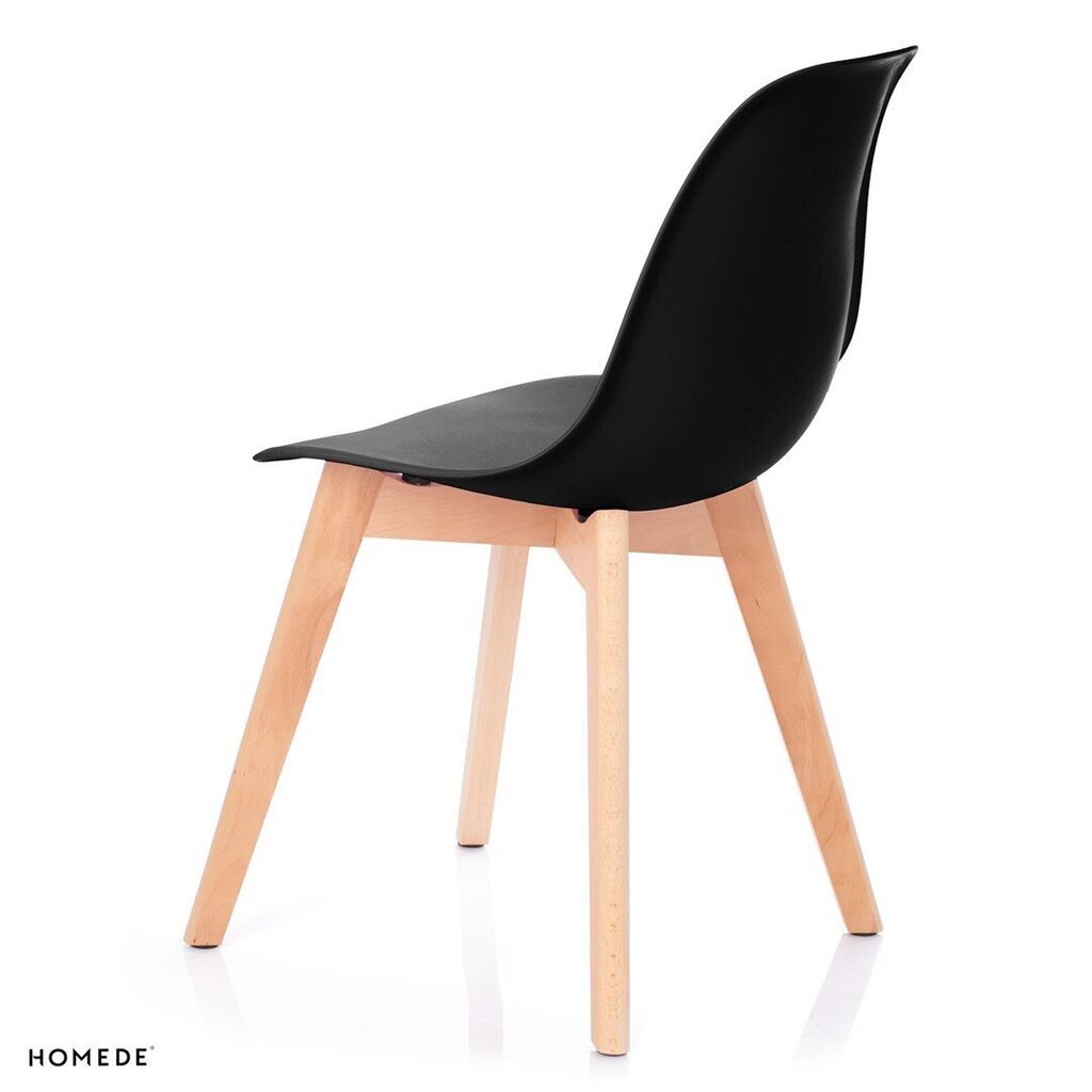 4 tuolin setti Homede Mirano, musta hinta ja tiedot | Ruokapöydän tuolit | hobbyhall.fi
