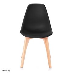 4 tuolin setti Homede Mirano, musta hinta ja tiedot | Ruokapöydän tuolit | hobbyhall.fi
