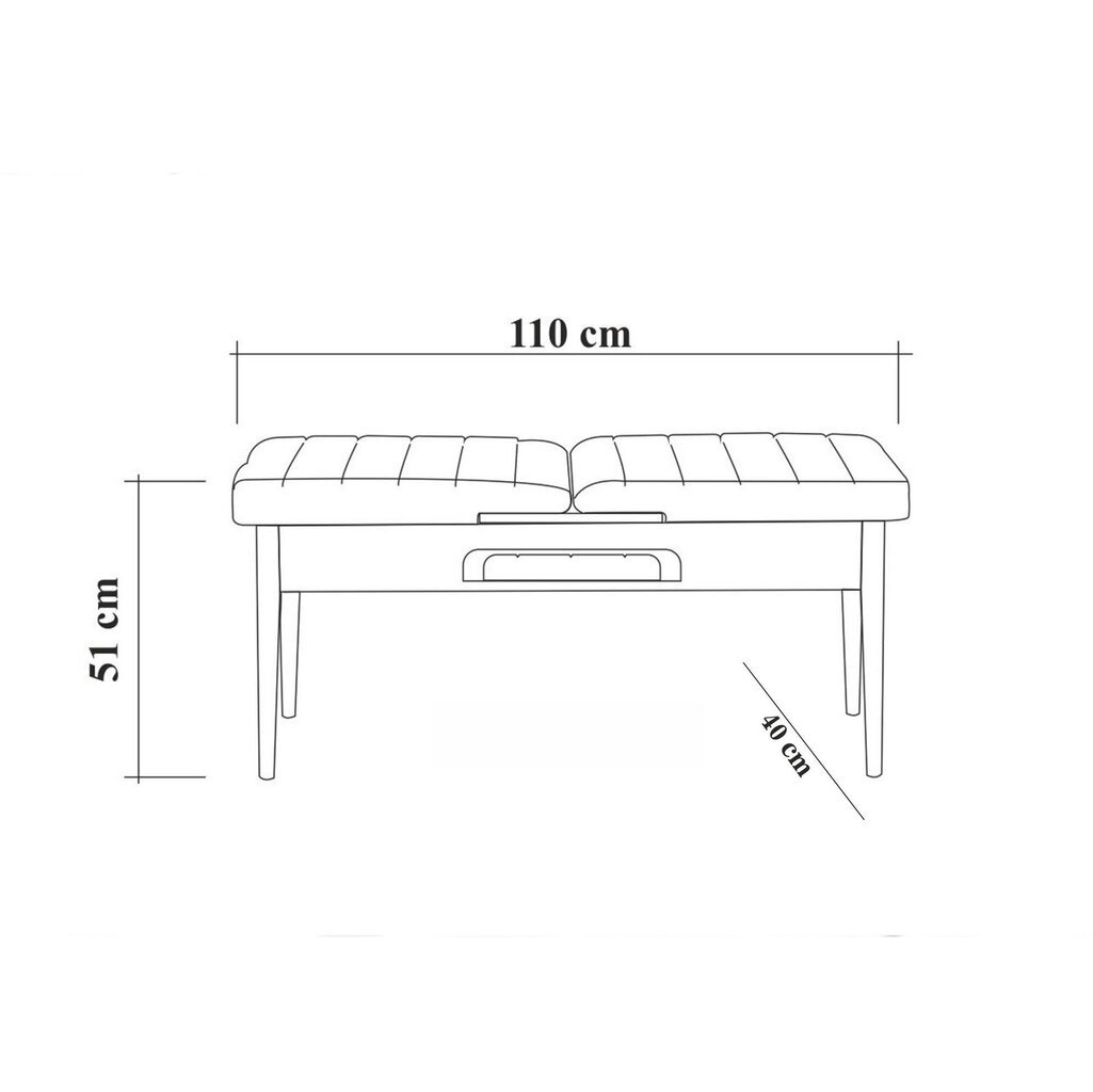 Ruokailuryhmä Kalune Design 869(I), ruskea/vaaleanharmaa hinta ja tiedot | Ruokailuryhmät | hobbyhall.fi