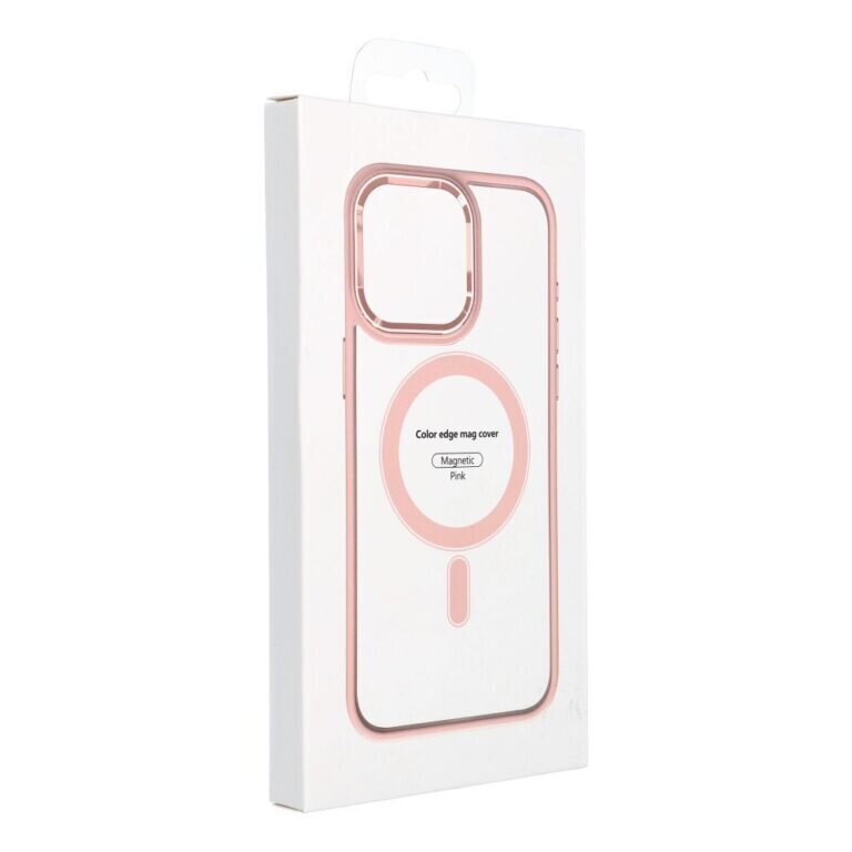 iPhone 15 Pro Max (6,7″) suojakuori MagSafe-magneeteilla (läpinäkyvä) - Pinkki hinta ja tiedot | Puhelimen kuoret ja kotelot | hobbyhall.fi