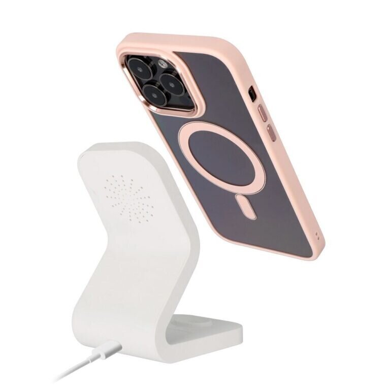 iPhone 15 Plus (6,7″) suojakuori MagSafe-magneeteilla (läpinäkyvä) - Pinkki hinta ja tiedot | Puhelimen kuoret ja kotelot | hobbyhall.fi