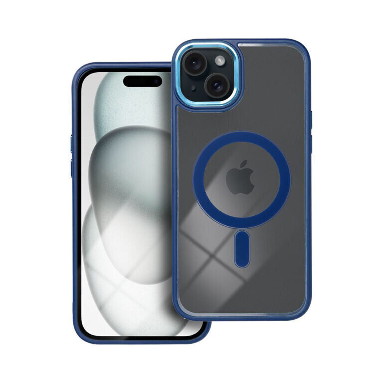 iPhone 15 (6,1″) suojakuori MagSafe-magneeteilla (läpinäkyvä) - Sininen hinta ja tiedot | Puhelimen kuoret ja kotelot | hobbyhall.fi