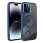 iPhone 15 Pro Max (6,7″) suojakuori MagSafe-magneeteilla (läpinäkyvä) - Sininen hinta ja tiedot | Puhelimen kuoret ja kotelot | hobbyhall.fi