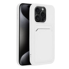 iPhone 15 Pro Max (6,7") Forcell CARD Suojakuori - Valkoinen hinta ja tiedot | Puhelimen kuoret ja kotelot | hobbyhall.fi