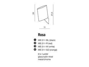 Seinävalaisin Azzardo Rosa Orange hinta ja tiedot | Seinävalaisimet | hobbyhall.fi