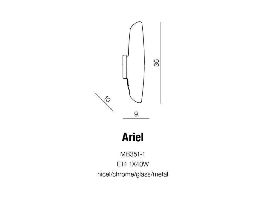 Seinävalaisin Azzardo Ariel hinta ja tiedot | Seinävalaisimet | hobbyhall.fi