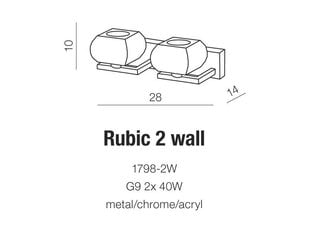 Seinävalaisin Azzardo Rubic 2 hinta ja tiedot | Seinävalaisimet | hobbyhall.fi