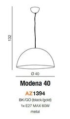 Riippuvalaisin Azzardo Modena 40 AZ1394 hinta ja tiedot | Riippuvalaisimet | hobbyhall.fi