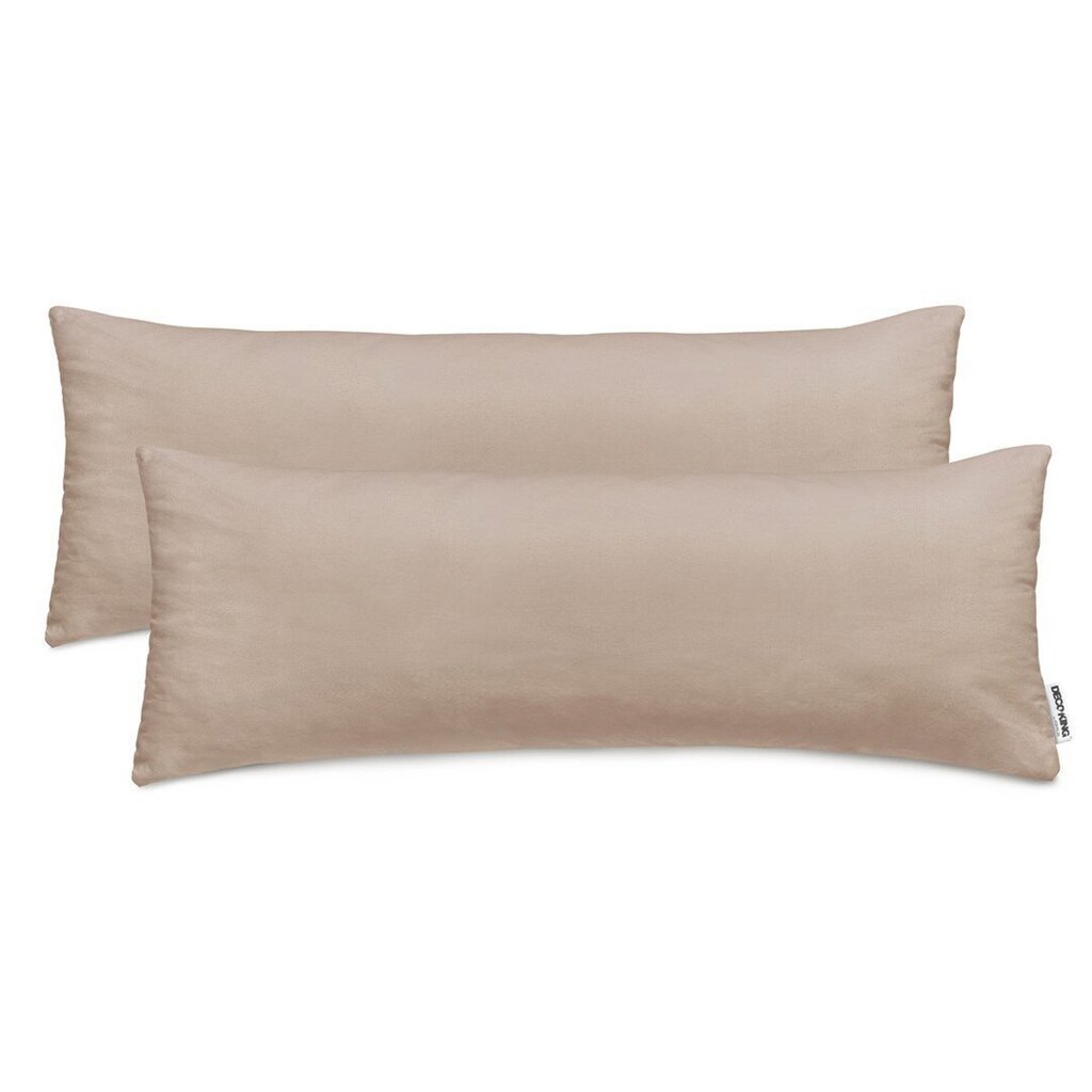 DecoKing Amber -tyynyliina 2 kpl, beige, 40 x 145 cm hinta ja tiedot | Koristetyynyt ja tyynynpäälliset | hobbyhall.fi