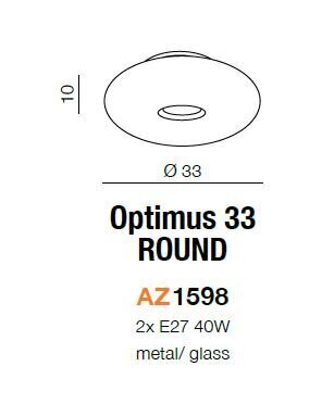 Kattovalaisin Azzardo Optimus 33 hinta ja tiedot | Kattovalaisimet | hobbyhall.fi